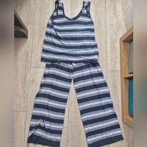 Free People Striped lounge set